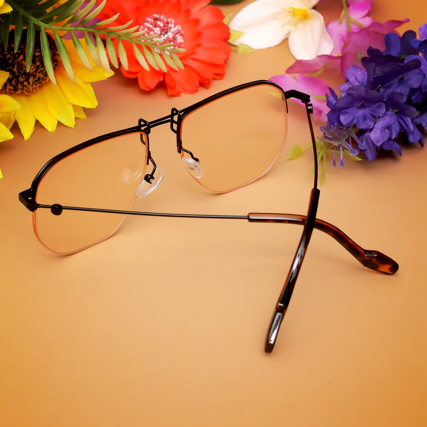 BB Mould Black Classic Orange Unisex Sunglasses