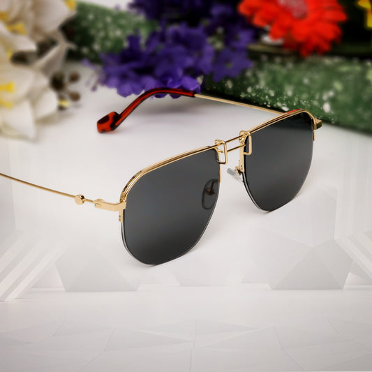 BB Mould Gold Black Unisex Sunglasses