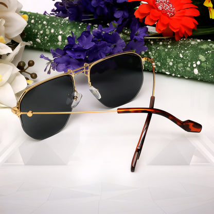 BB Mould Gold Black Unisex Sunglasses