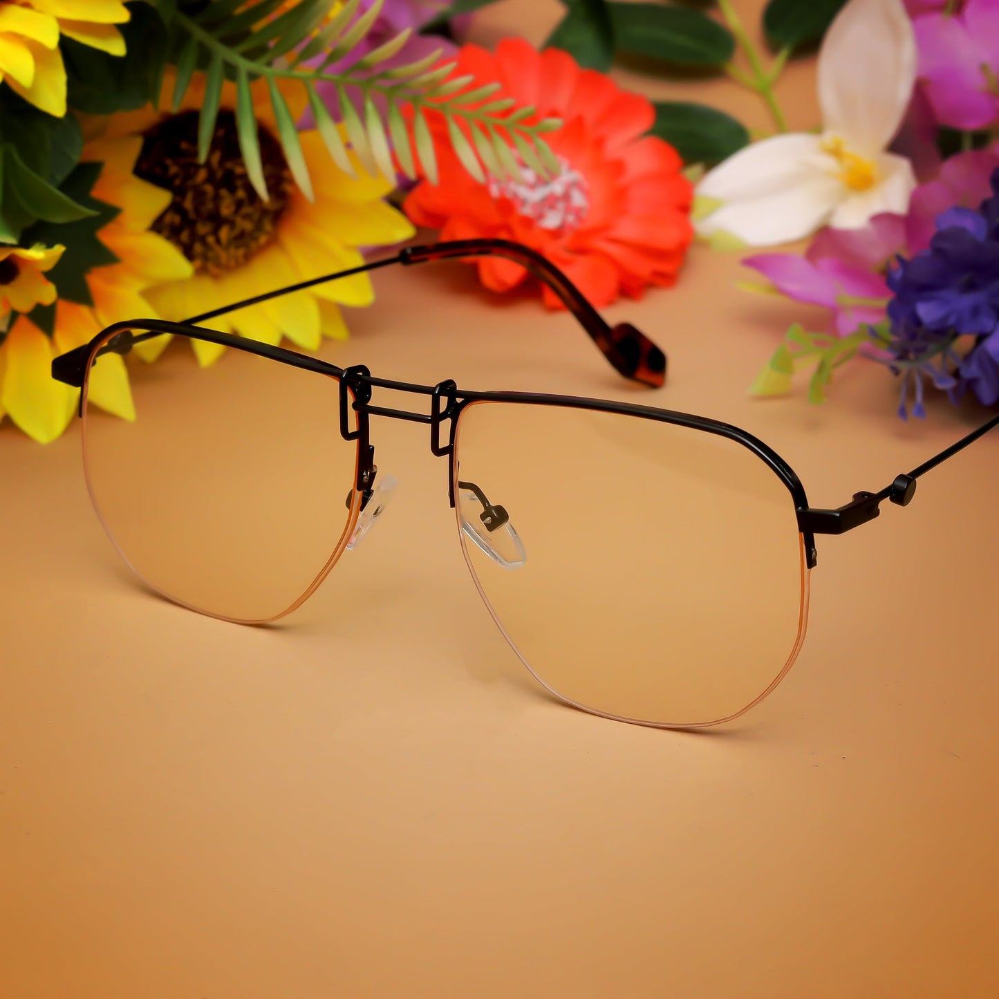 BB Mould Black Classic Orange Unisex Sunglasses