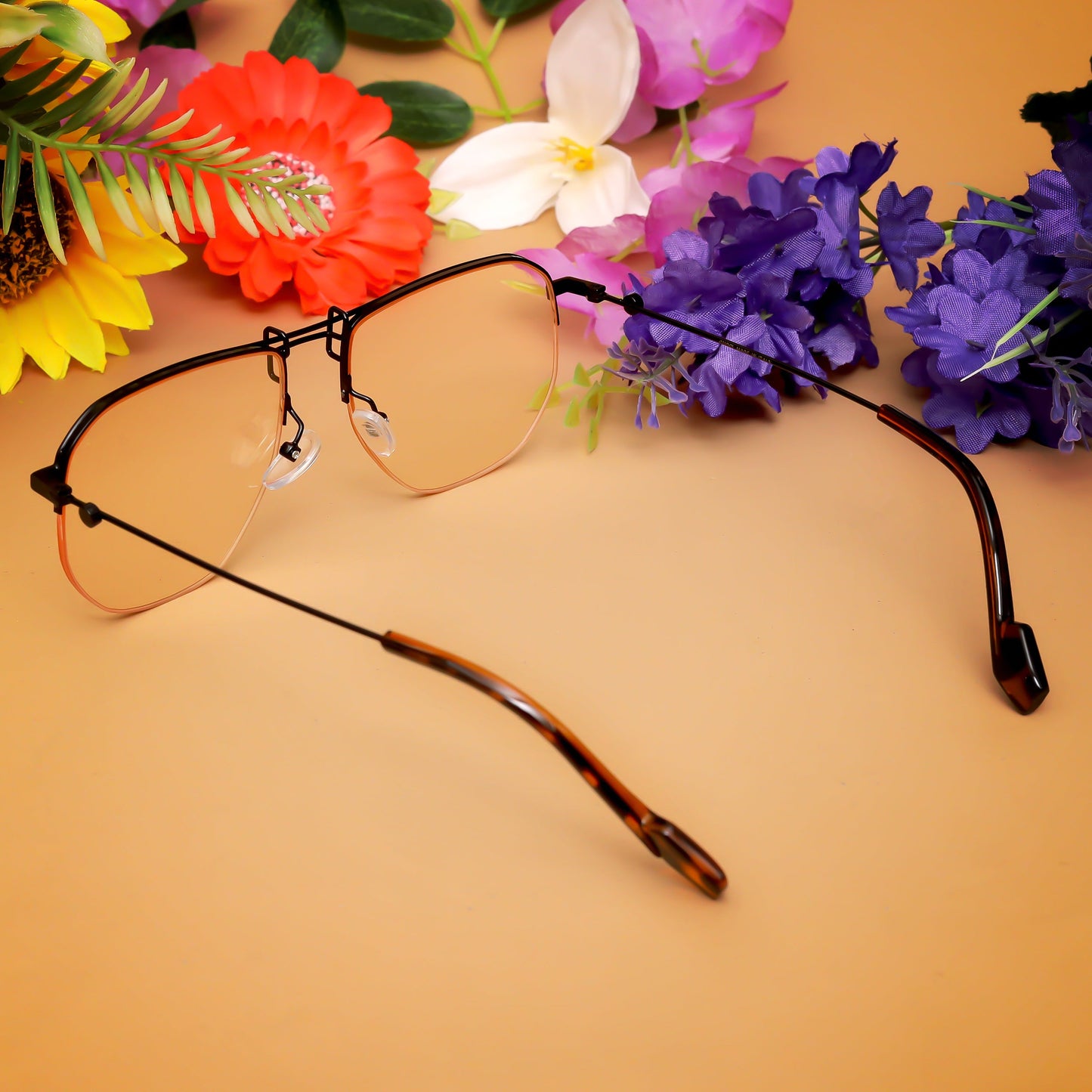 BB Mould Black Classic Orange Unisex Sunglasses