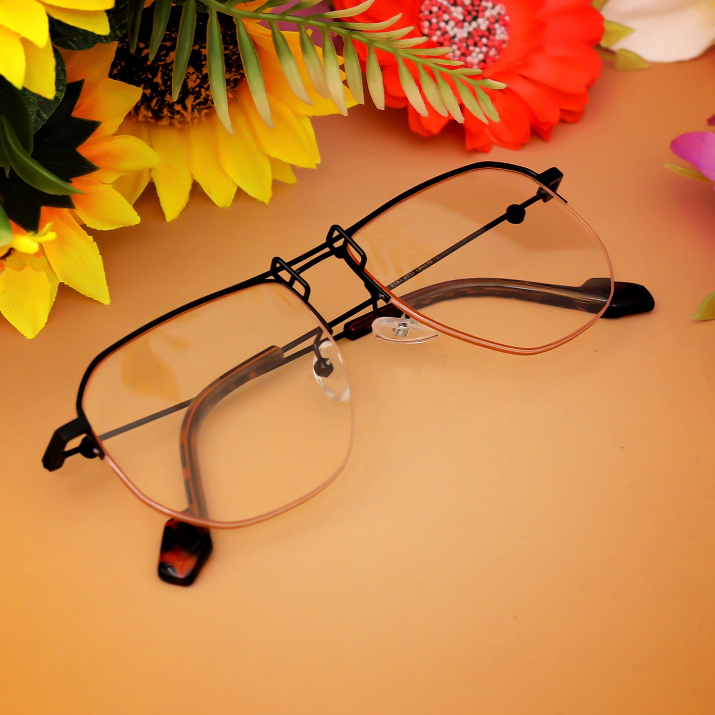 BB Mould Black Classic Orange Unisex Sunglasses