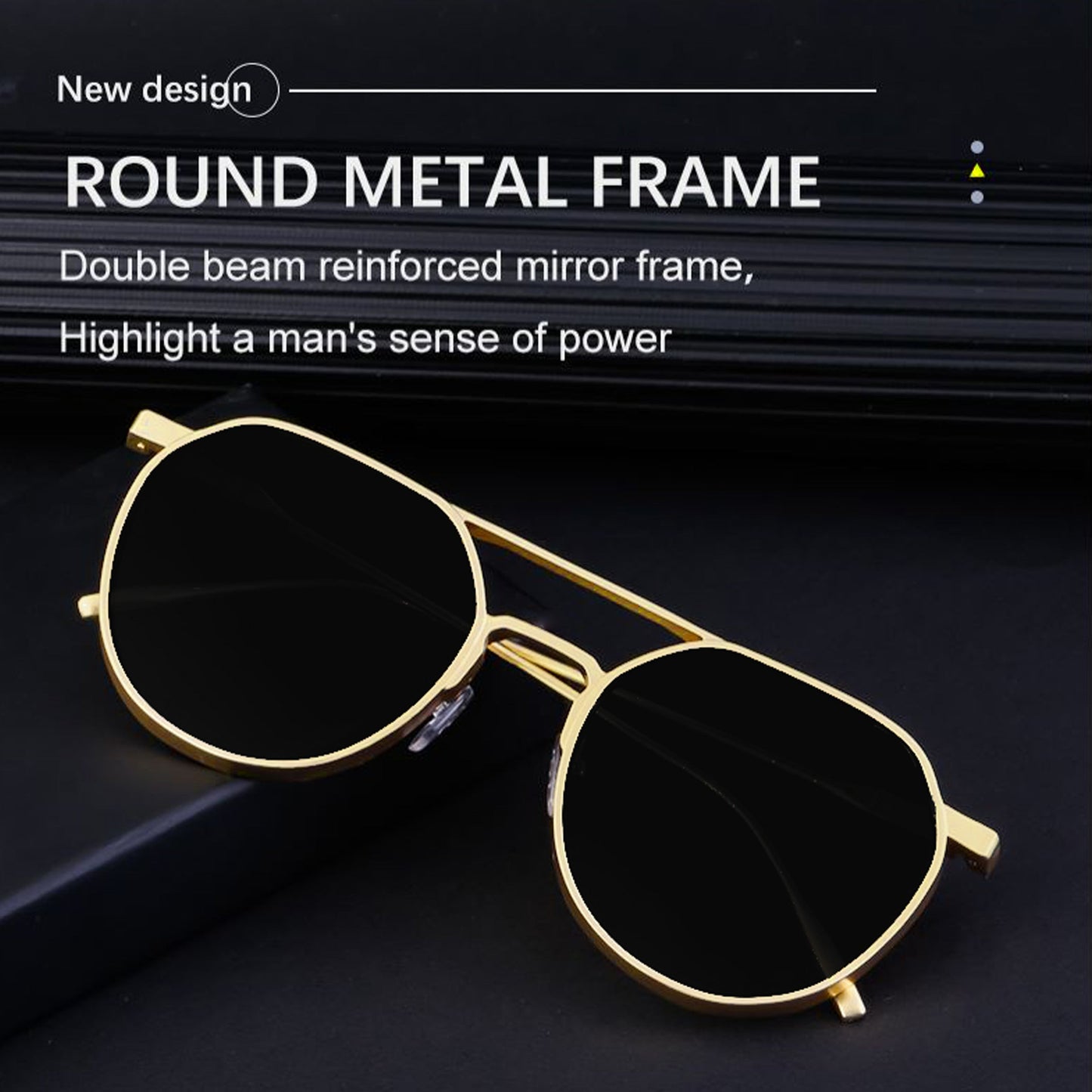 Bektler Gold And Black Edition Sunglasses